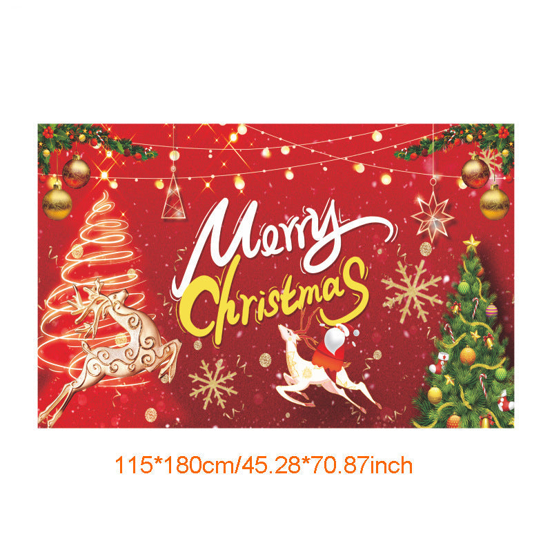 Last Day 69% OFF - Christmas Decorations Door Cover Outdoor Yard Front Porch Santa Hanging Banners Couplet