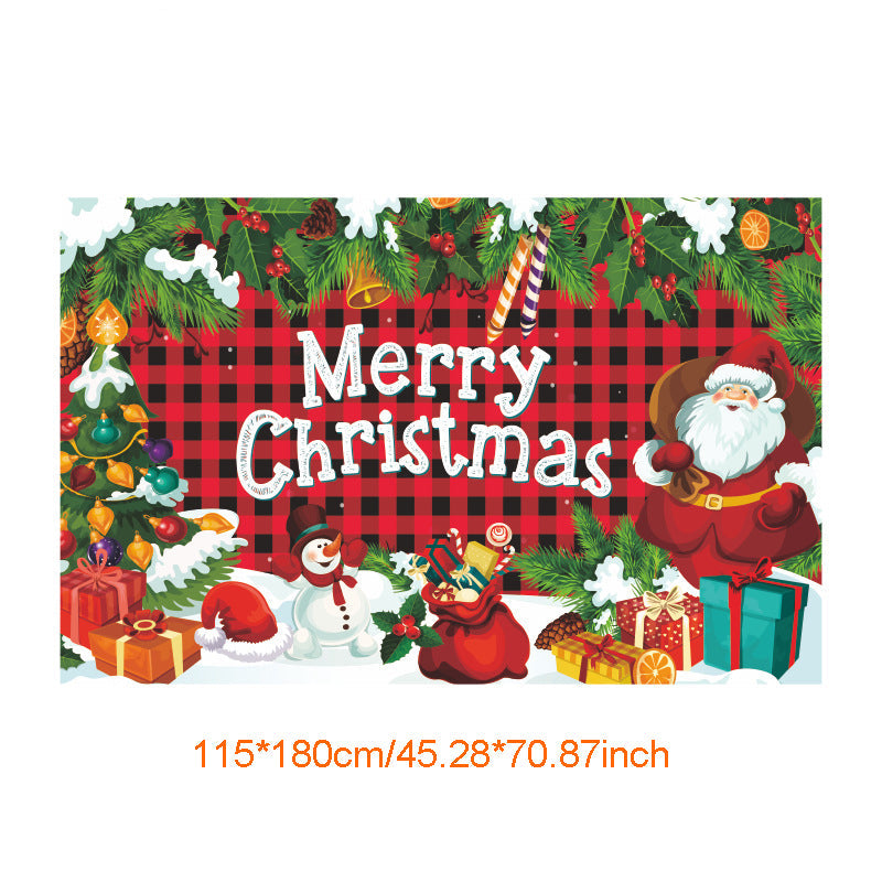 Last Day 69% OFF - Christmas Decorations Door Cover Outdoor Yard Front Porch Santa Hanging Banners Couplet