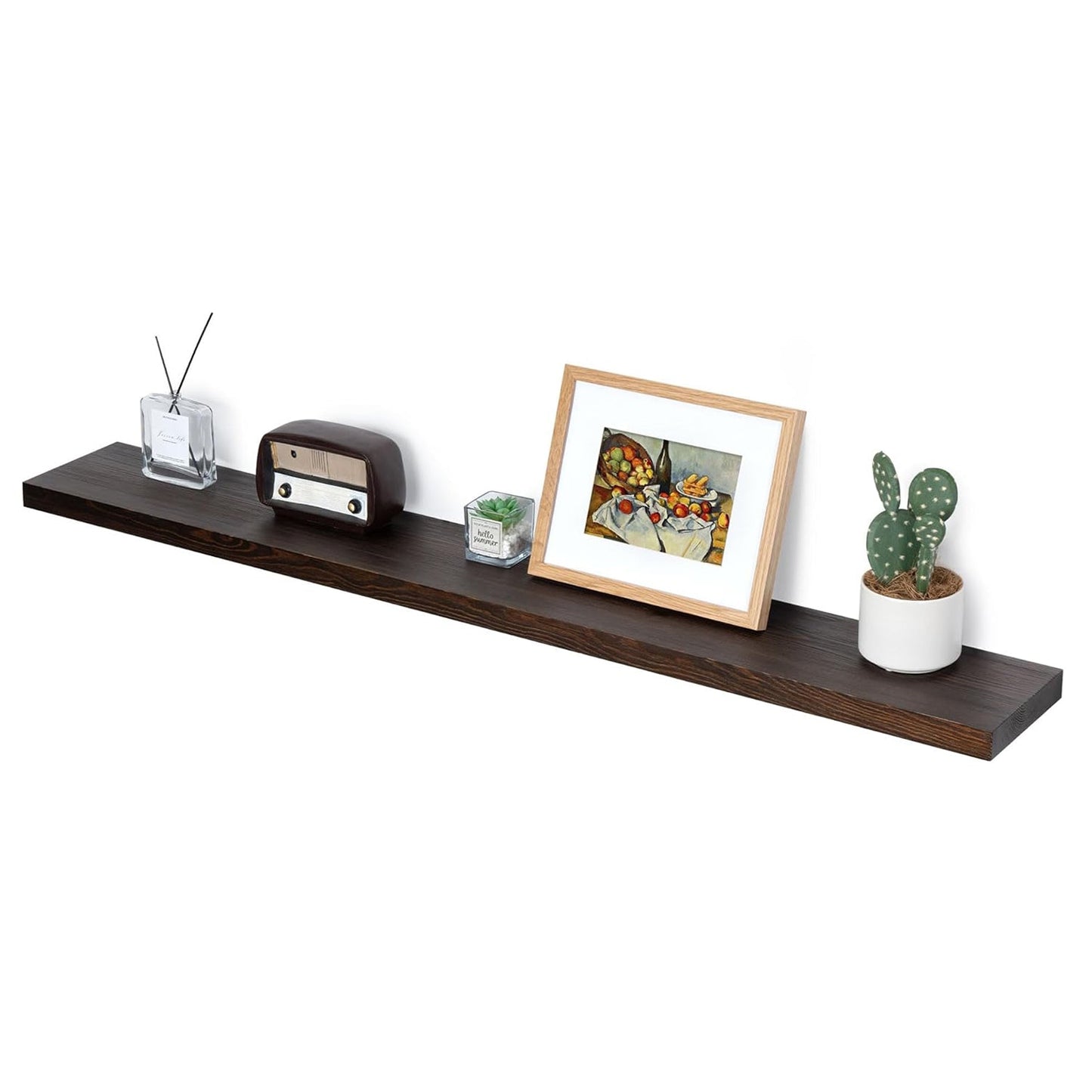 America 6.7" Deep Natural Wood Floating Shelves