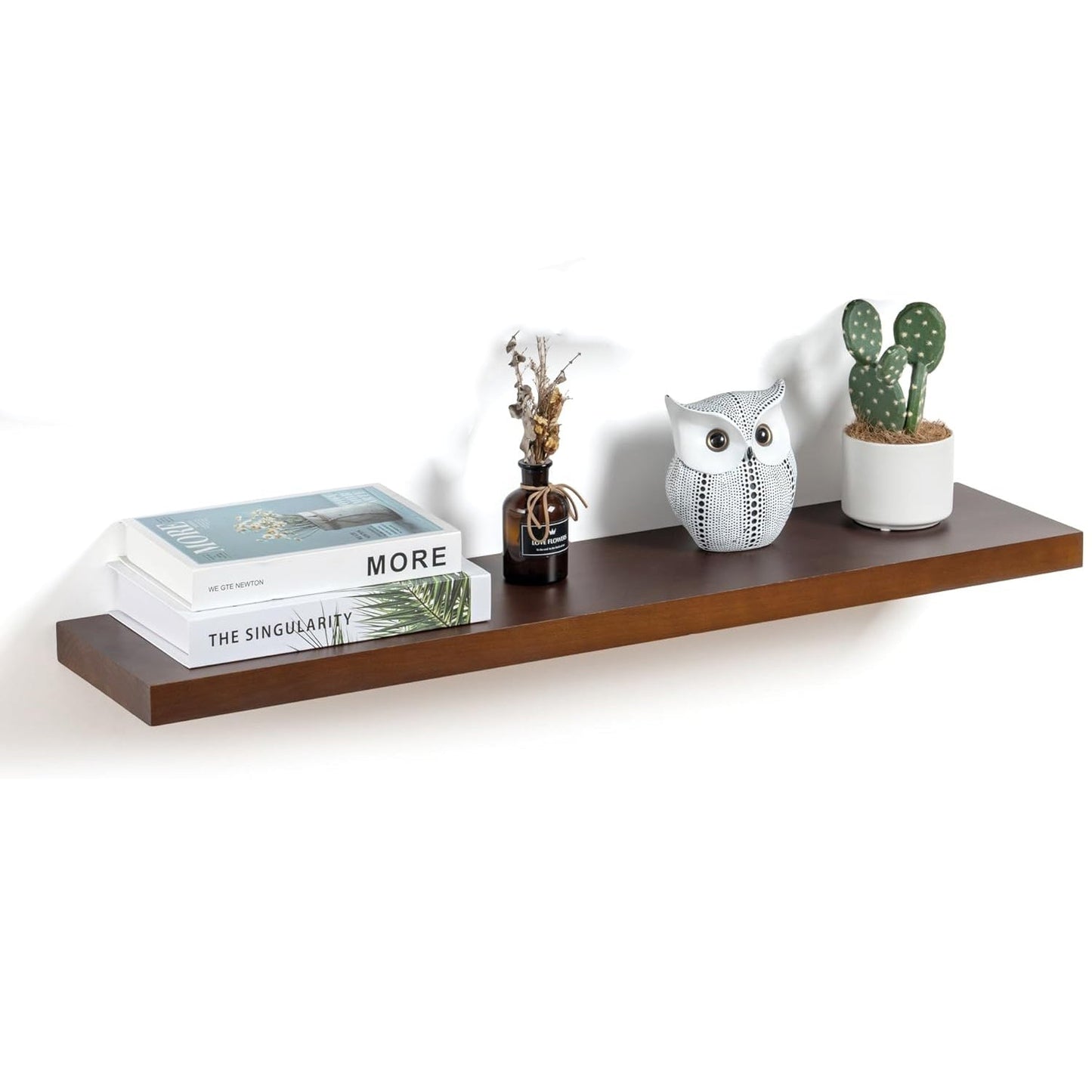 America 8 Inch Deep Rustic Solid Pine Wood Floating Shelves for Storage