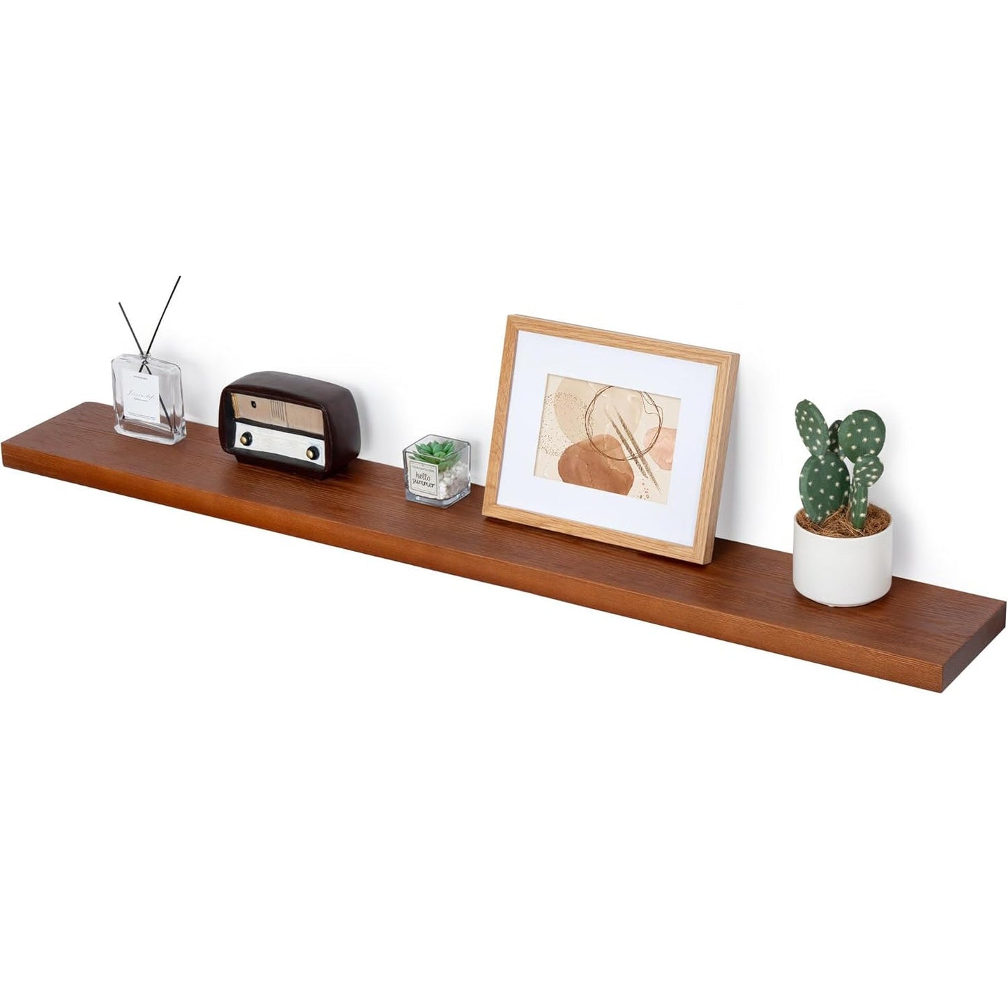 America 6.7" Deep Natural Wood Floating Shelves