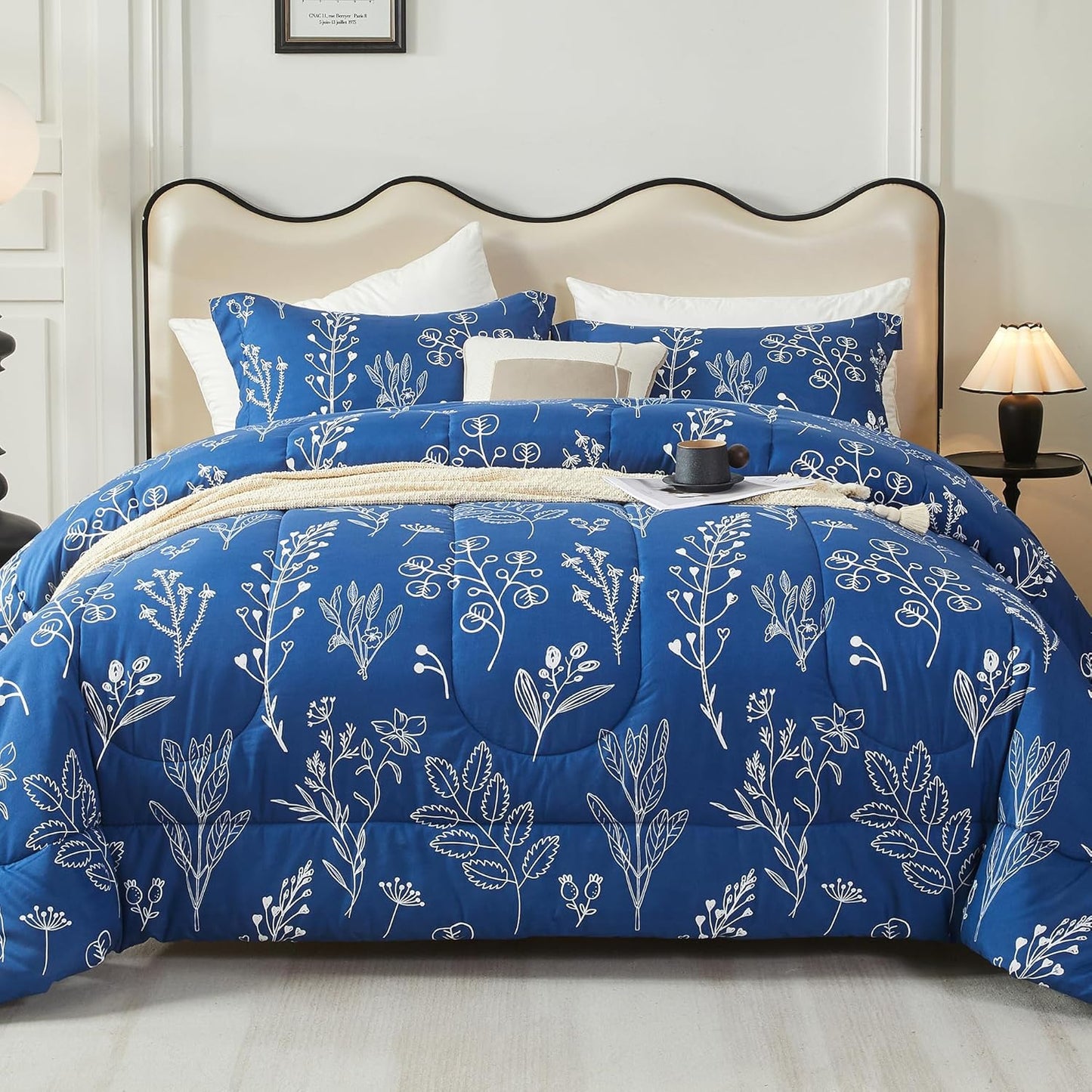 Bedmoon® 2024 Winter 3-piece Flower Printed Comforter Set