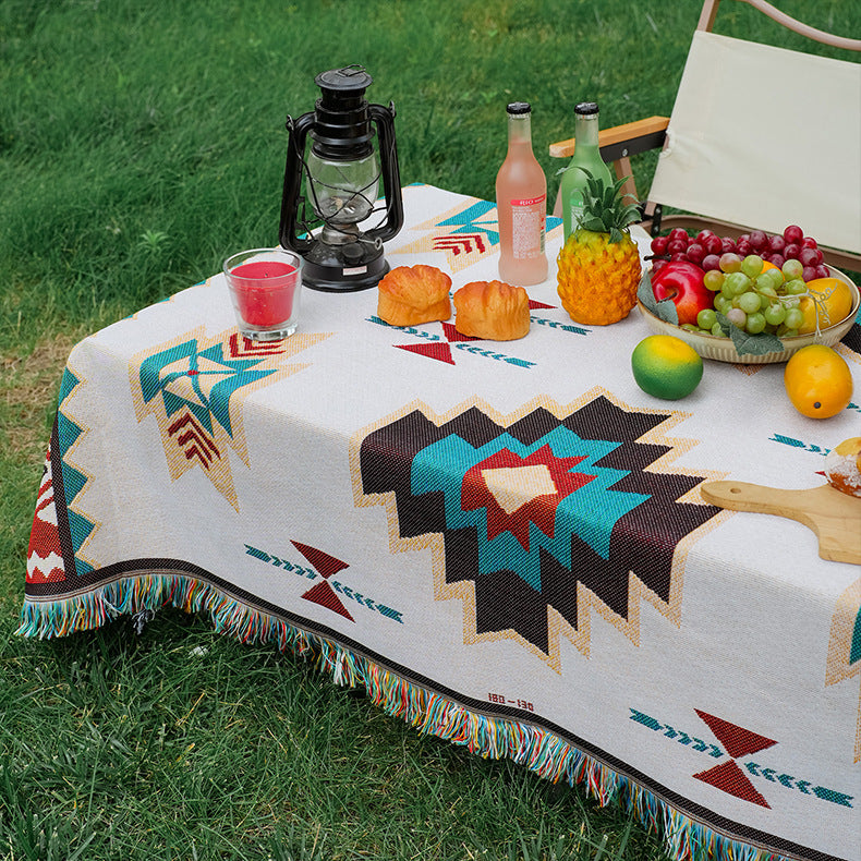 Bohemian Couch Sofa Cover Picnic Mat Outdoor Camping Blanket