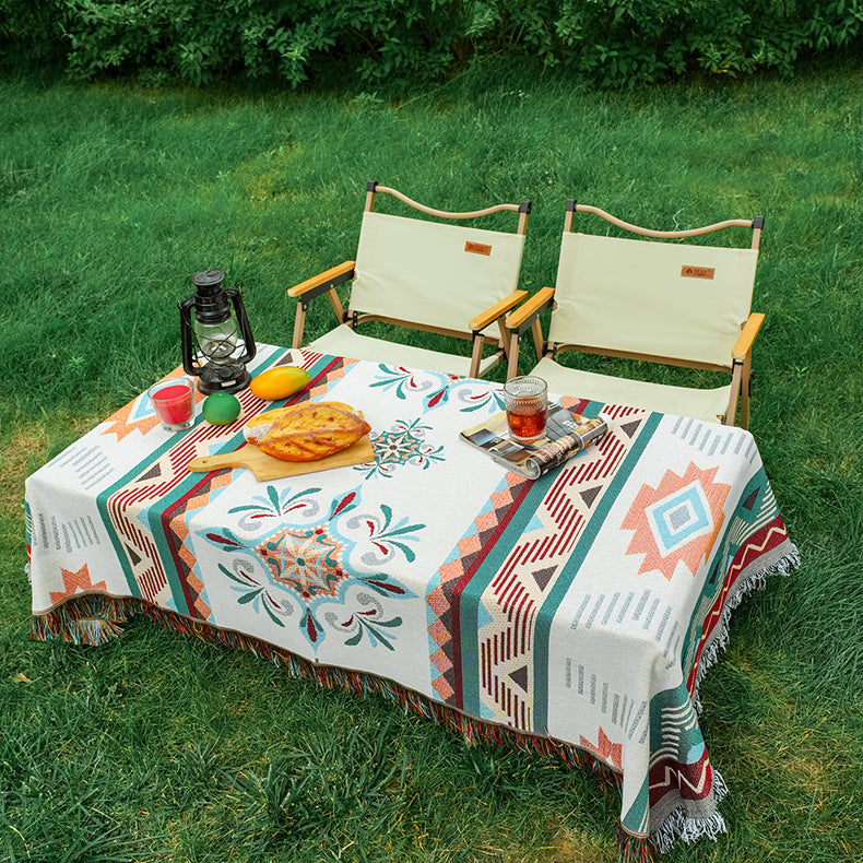 Bohemian Couch Sofa Cover Picnic Mat Outdoor Camping Blanket