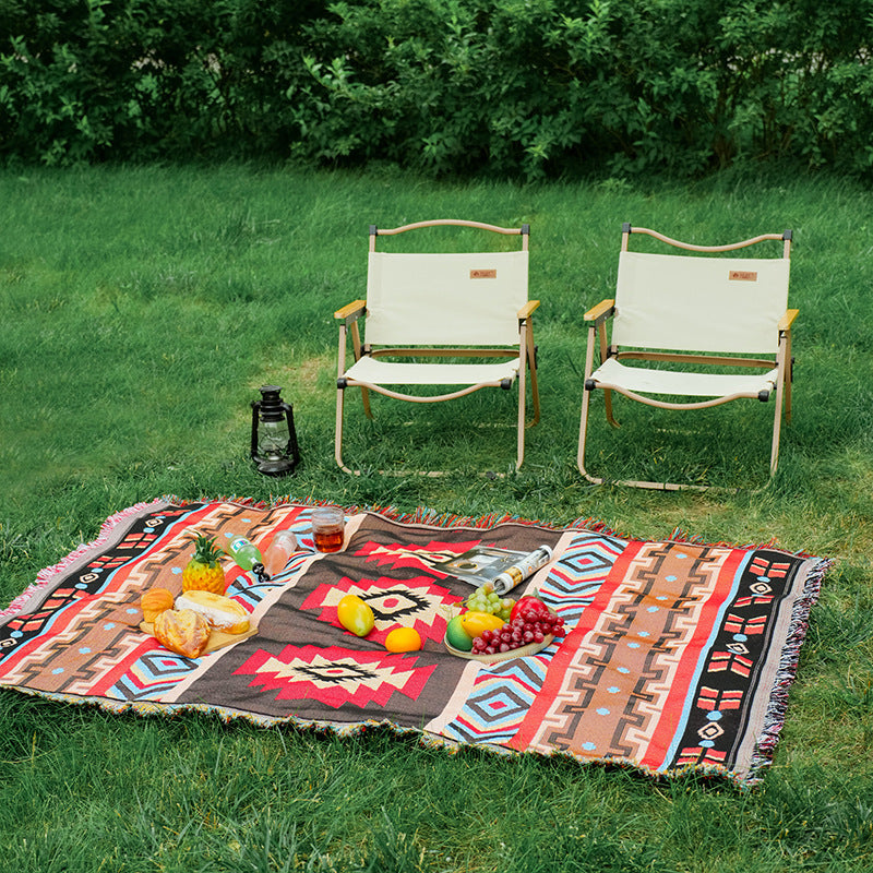 Bohemian Couch Sofa Cover Picnic Mat Outdoor Camping Blanket