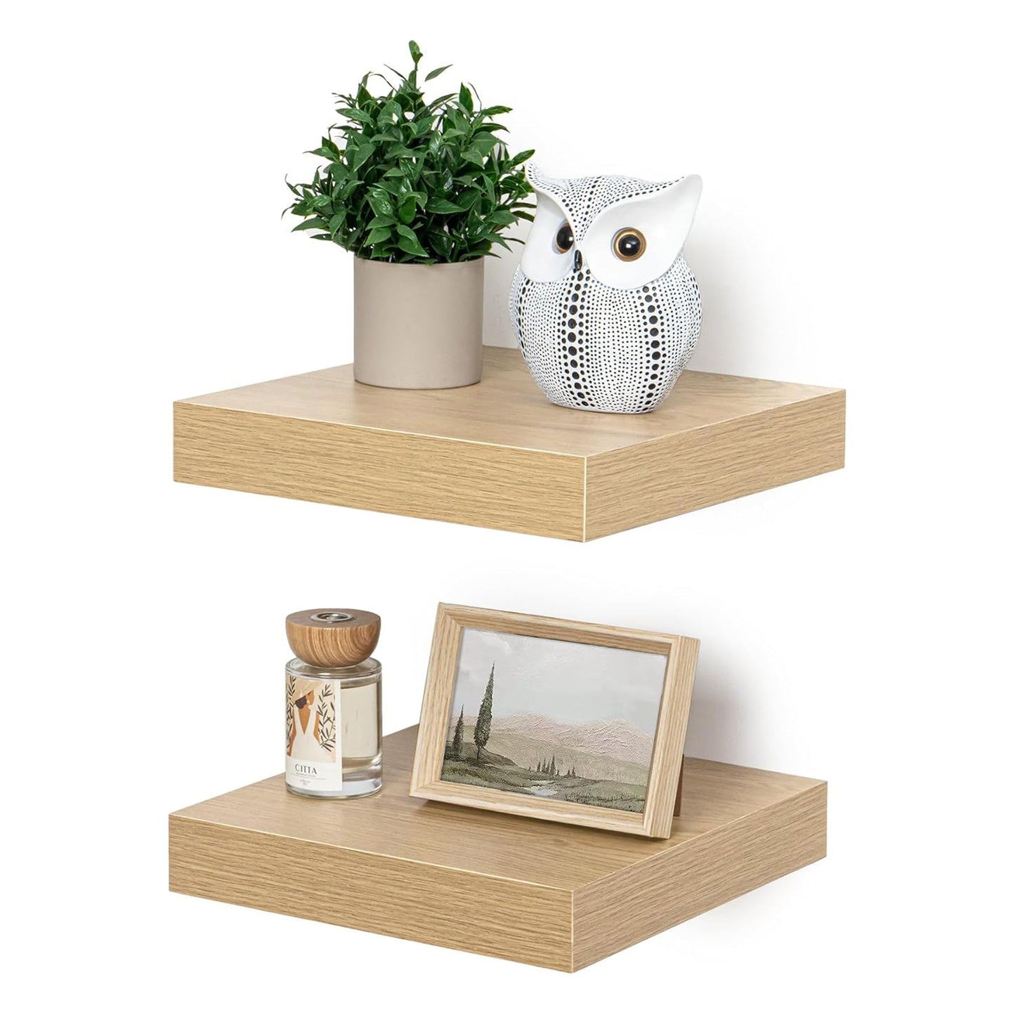 Fun Memories® 12 Inch Deep Wood Wall Floating Shelves