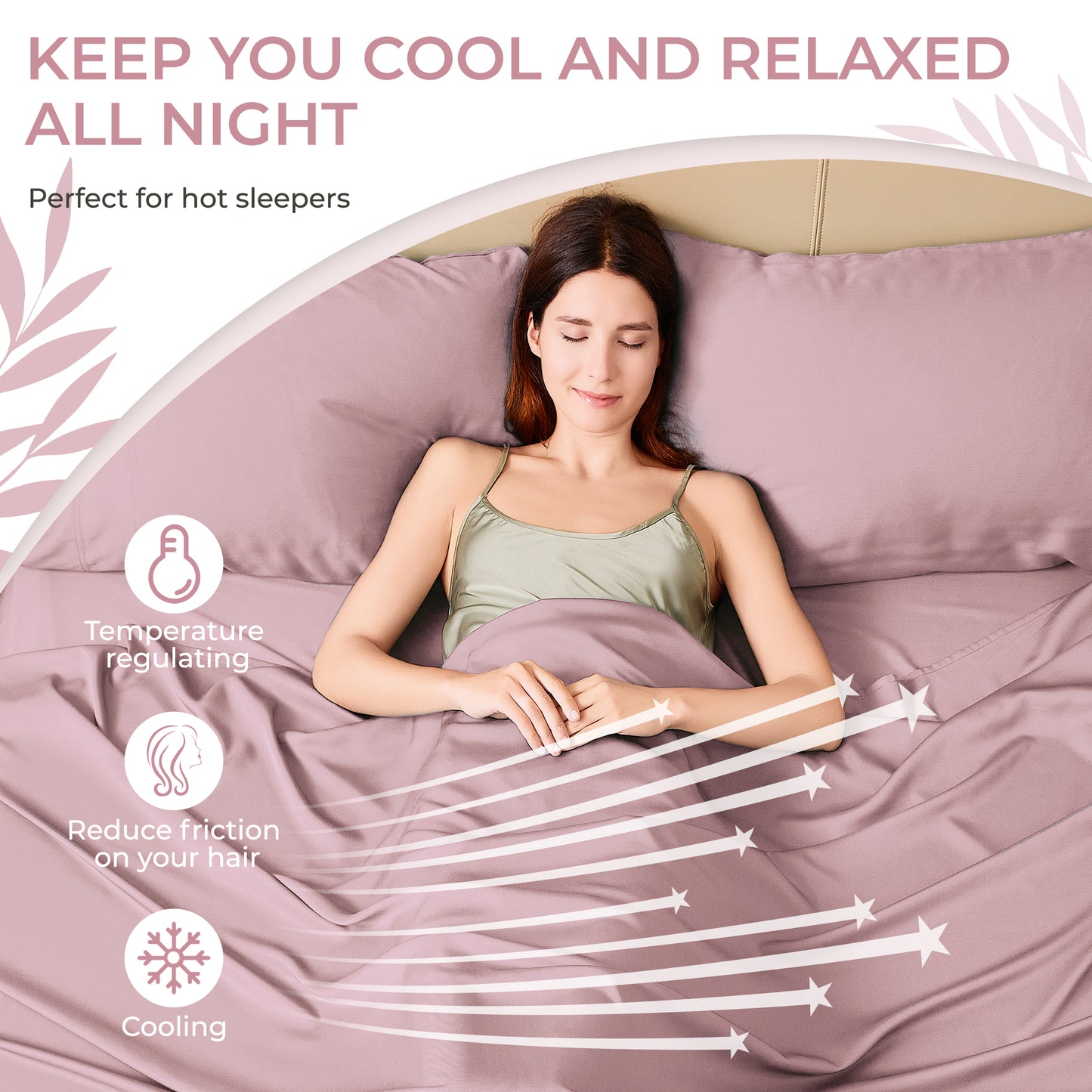 Bedmoon 4-piece Summer Cooling Bed Sheets,100% Viscose Derived from Bamboo