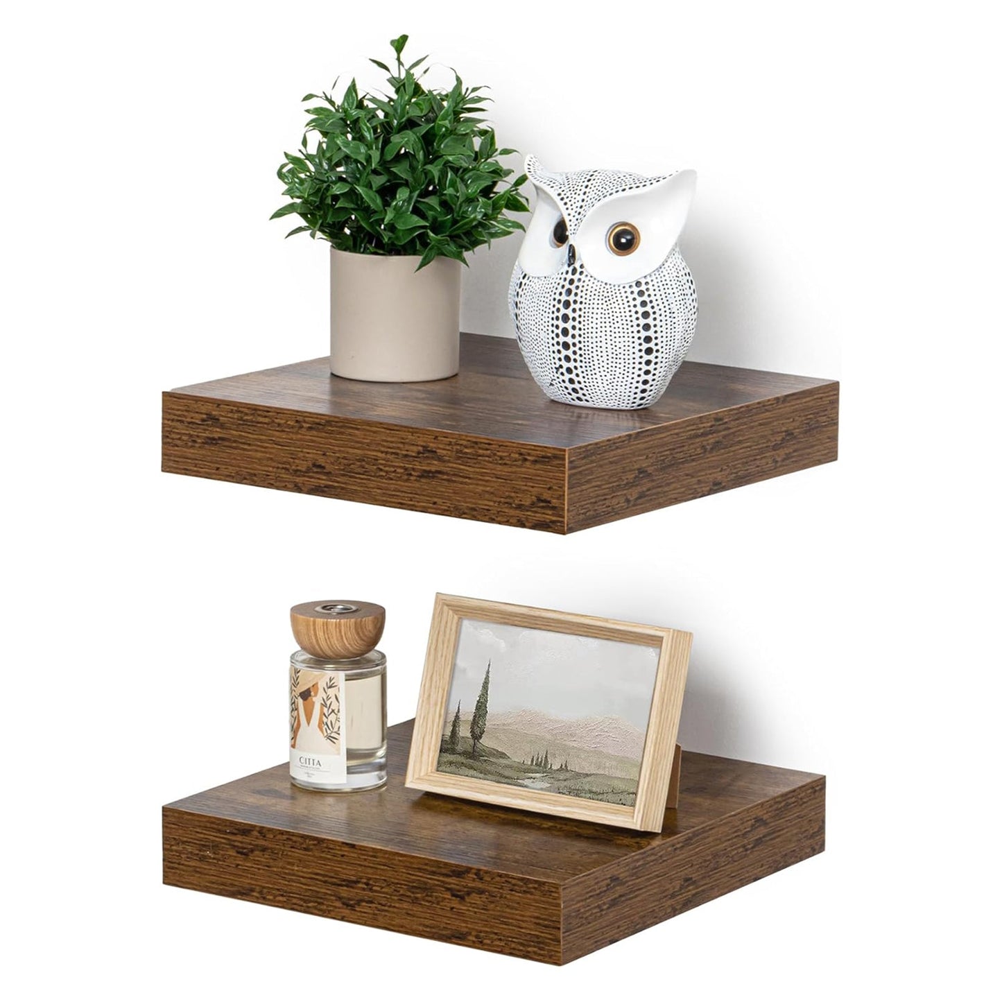 Fun Memories® 12 Inch Deep Wood Wall Floating Shelves