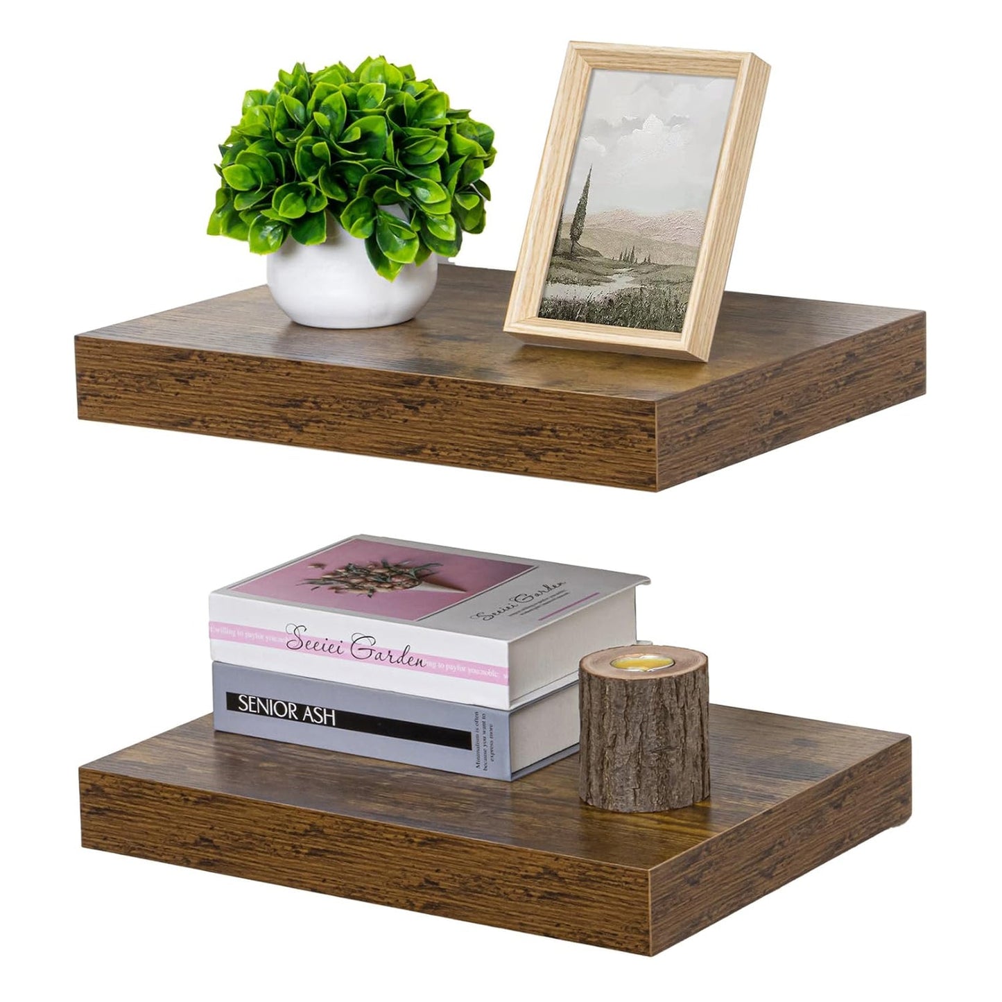 Fun Memories® 12 Inch Deep Wood Wall Floating Shelves