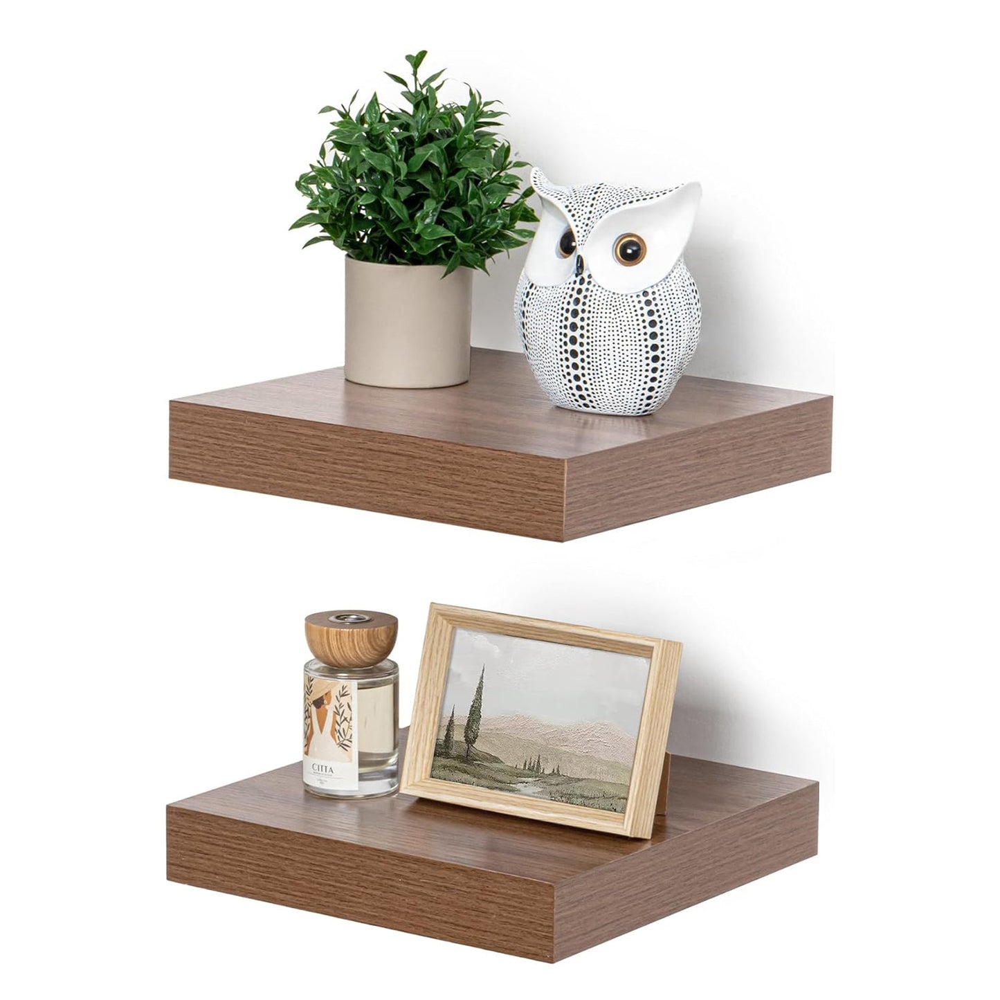 Fun Memories® 12 Inch Deep Wood Wall Floating Shelves