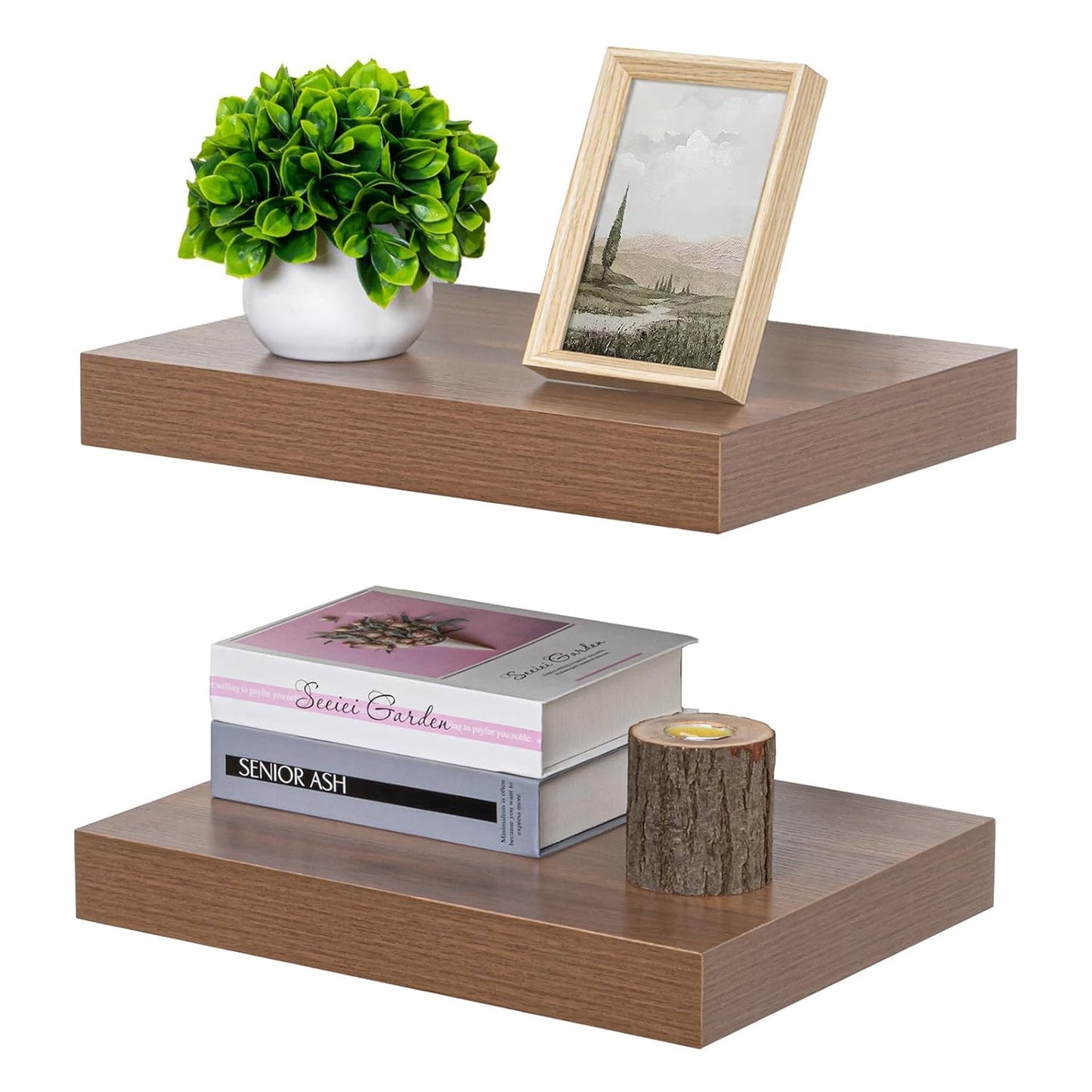 Fun Memories® 12 Inch Deep Wood Wall Floating Shelves