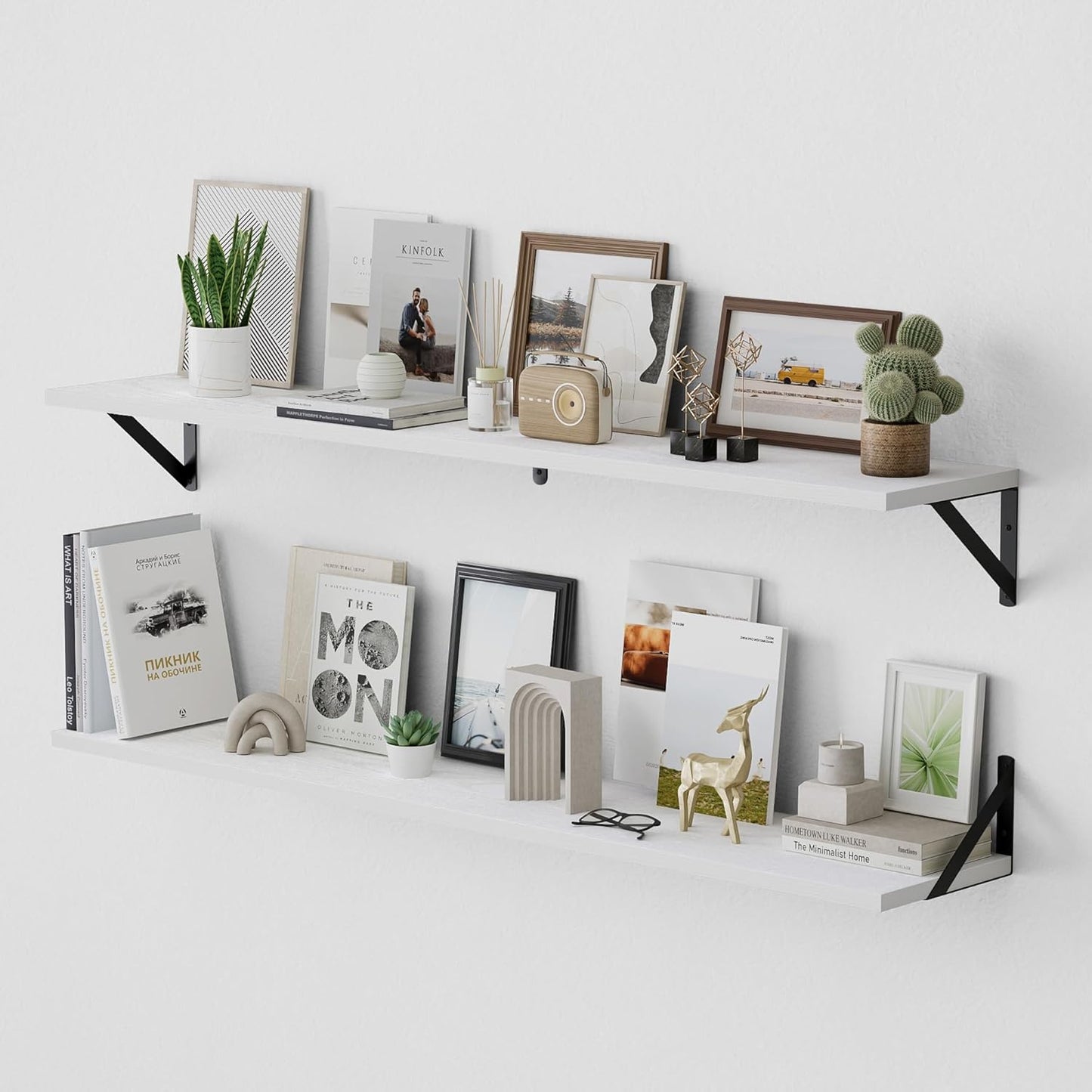 American Pop Style 8 Inch Deep Floating Shelves for Wall Storage