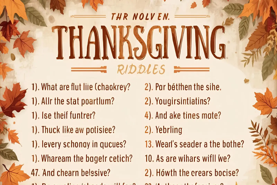 Thanksgiving Riddles